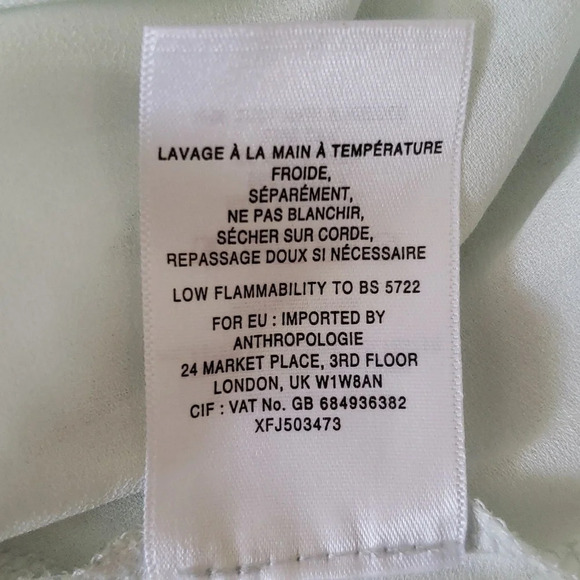 Anthropologie Maeve Mint Green Ruffle Liesel Open Shoulder Blouse S - Picture 10 of 12